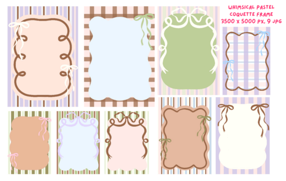 Download Whimsical Pastel Coquette Frame Bundle - Whimsical Collection