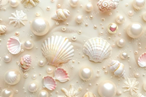 Download Seashell and Pearl Arrangement - Arrangement Collection