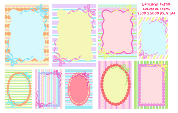 Download Whimsical Pastel Coquette Colorful Frame - Whimsical Collection