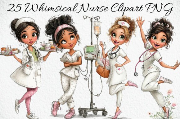 Download Whimsical Nurse Clipart PNG - Whimsical Collection