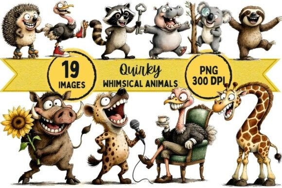 Download Quirky Whimsical Animals Clipart - Whimsical Collection