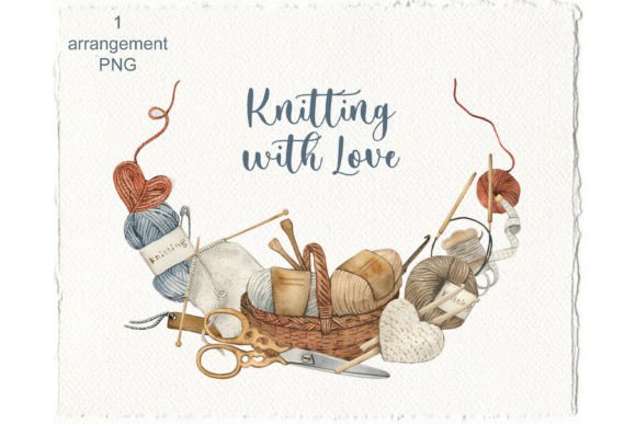 Download Watercolor Knitting Arrangement - Arrangement Collection